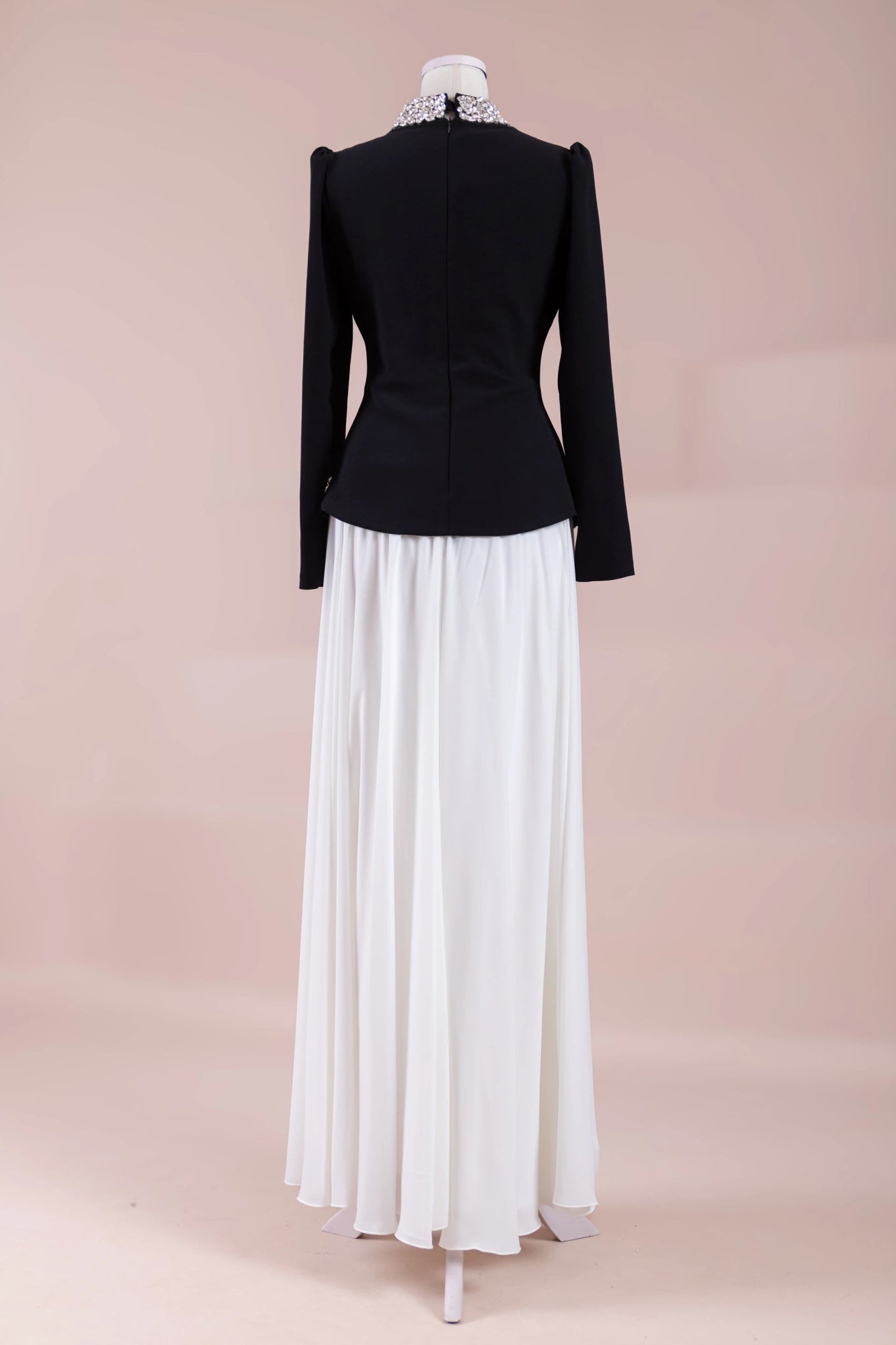 Selva Tesettür Abiye - FioraofDress - tesettur - abiye - Siyah Beyaz - 38 - hijab - evening - dress