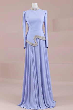 Selva Tesettür Abiye - FioraofDress - tesettur - abiye - bebe - mavisi - 38 - hijab - evening - dress