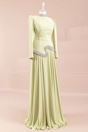 Selva Tesettür Abiye - FioraofDress - tesettur - abiye - Limon - 38 - hijab - evening - dress