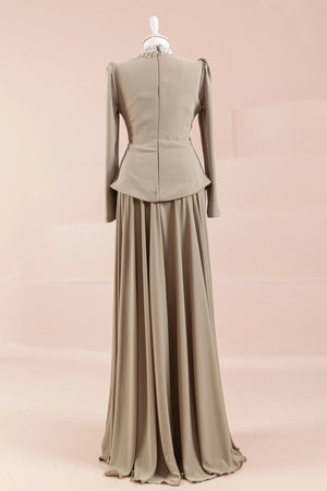 Selva Tesettür Abiye - FioraofDress - tesettur - abiye - HAKİ - 38 - hijab - evening - dress