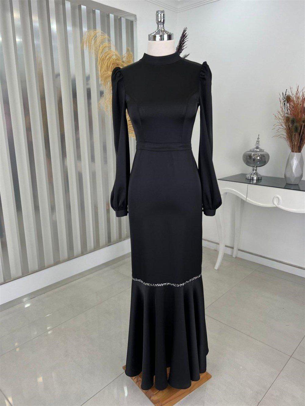 Sena Saten Tesettür Abiye - FioraofDress - tesettur - abiye - 48 - hijab - evening - dress