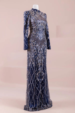 Sena Tesettür Abiye - FioraofDress - tesettur - abiye - lacivert - 38 - hijab - evening - dress