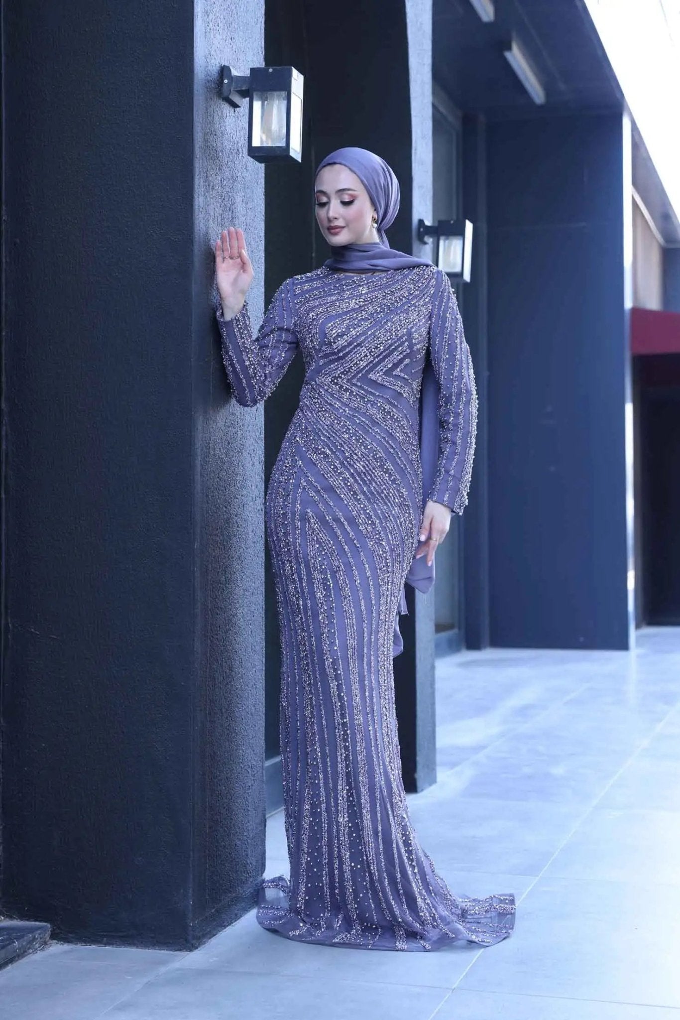 Senna Tesettür Abiye - FioraofDress - tesettur - abiye - 38 - LİLAA - hijab - evening - dress