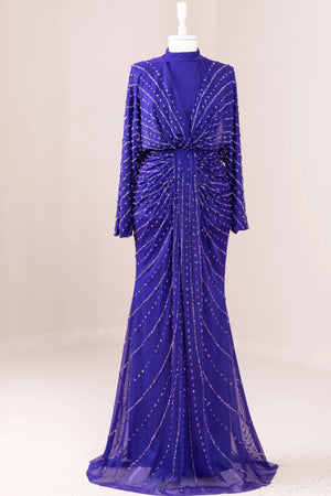 Serel Tesettür Abiye - FioraofDress - tesettur - abiye - SAX - 36 - hijab - evening - dress