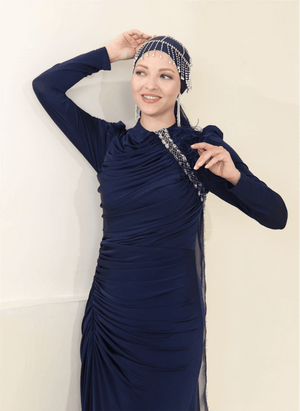 Setri Tesettür Abiye - FioraofDress - tesettur - abiye - 44 - lacivert - hijab - evening - dress