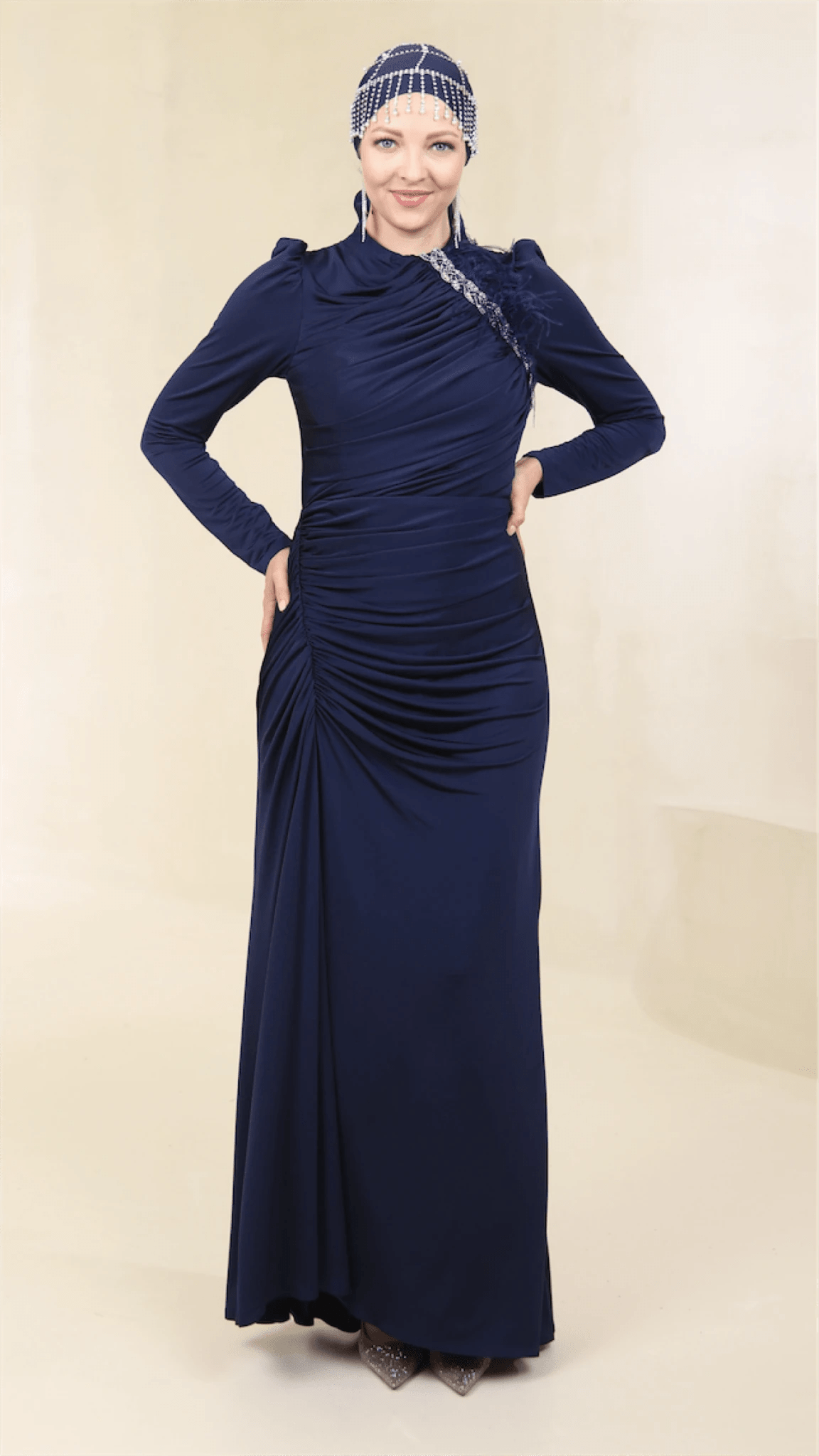Setri Tesettür Abiye - FioraofDress - tesettur - abiye - 44 - lacivert - hijab - evening - dress