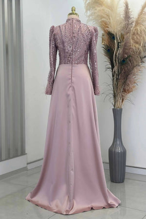 Sherry Tesettür Abiye - FioraofDress - tesettur - abiye - Pudra - 38 - hijab - evening - dress