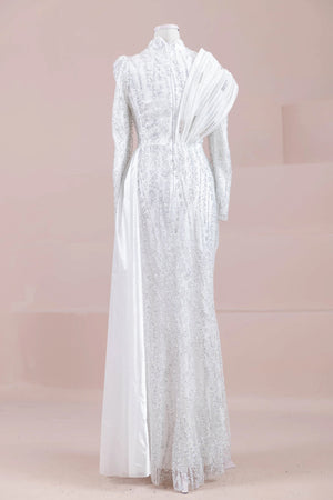 Silü Tesettür Abiye - FioraofDress - tesettur - abiye - Beyaz - 38 - hijab - evening - dress