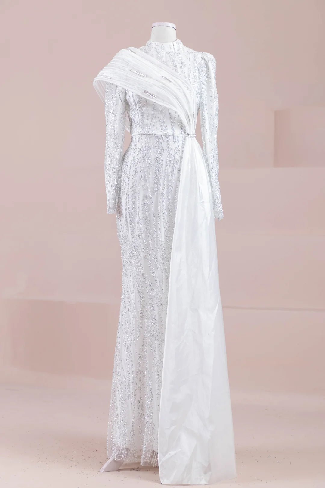 Silü Tesettür Abiye - FioraofDress - tesettur - abiye - Beyaz - 38 - hijab - evening - dress