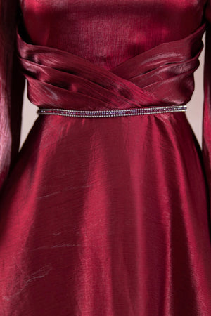 Sima Tesettür Abiye - FioraofDress - tesettur - abiye - BORDO - 38 - hijab - evening - dress