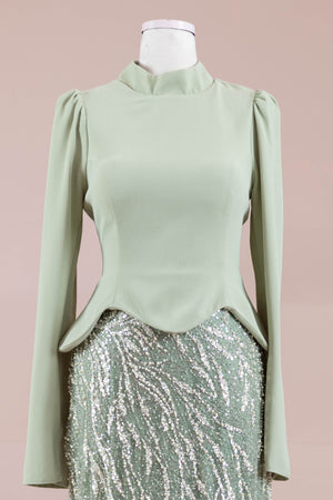 Simera Tesettür Abiye - FioraofDress - tesettur - abiye - Yağ Yeşili - 38 - hijab - evening - dress