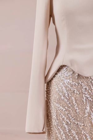 Simera Tesettür Abiye - FioraofDress - tesettur - abiye - Taş Renk - 38 - hijab - evening - dress