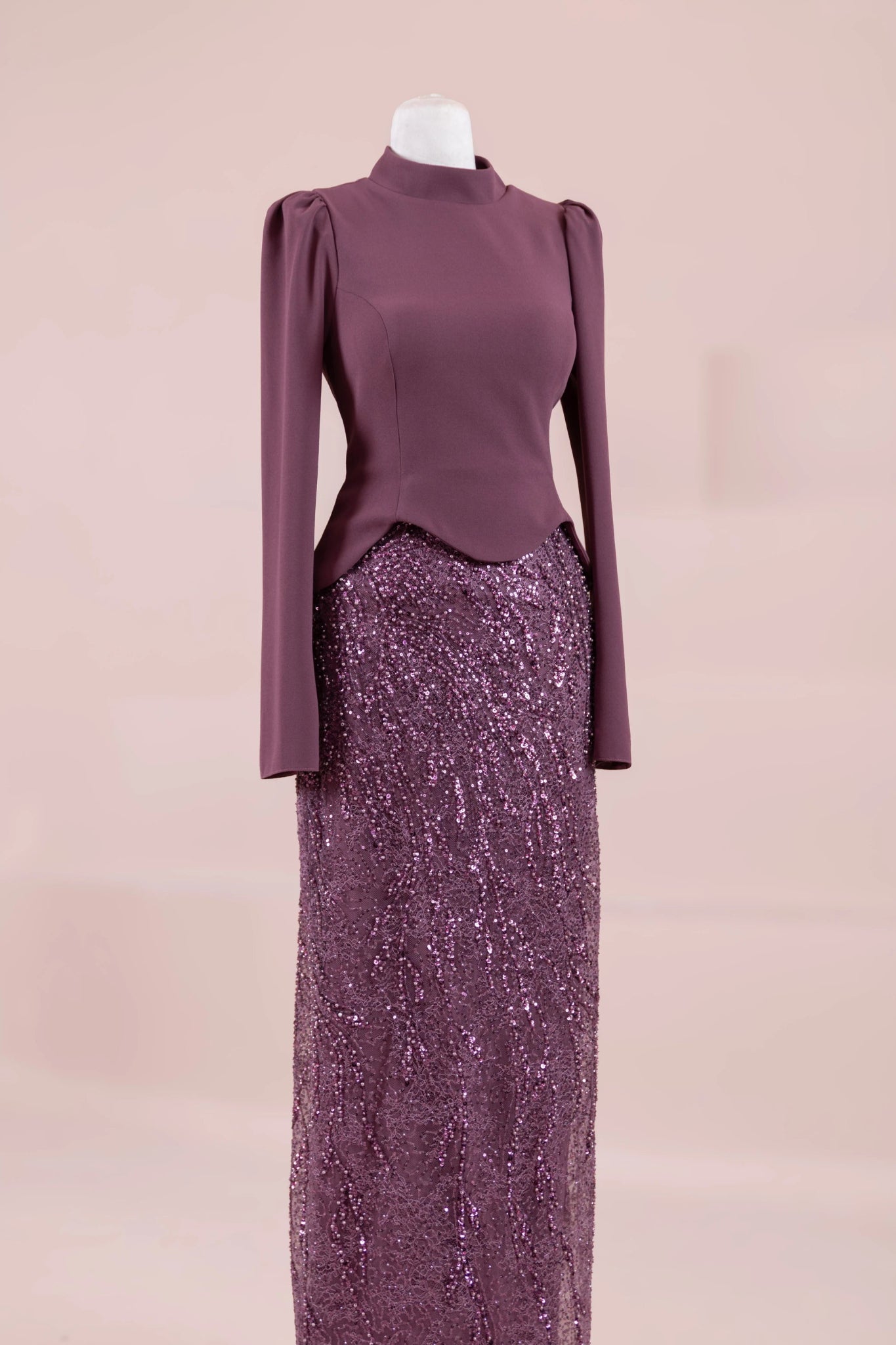 Simera Tesettür Abiye - FioraofDress - tesettur - abiye - Berry - 38 - hijab - evening - dress