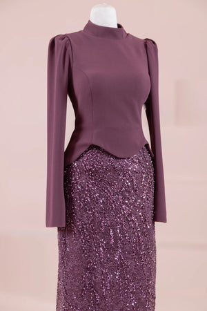 Simera Tesettür Abiye - FioraofDress - tesettur - abiye - Berry - 38 - hijab - evening - dress