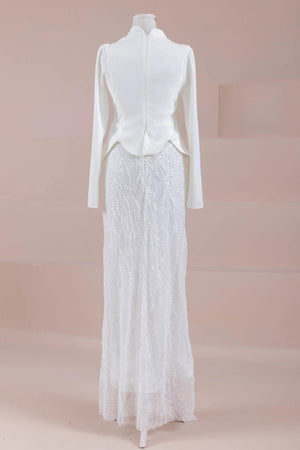 Simera Tesettür Abiye - FioraofDress - tesettur - abiye - Beyaz - 38 - hijab - evening - dress