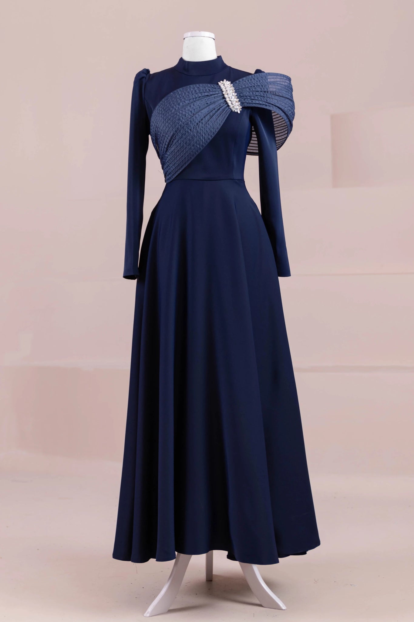 Sinetra Tesettür Abiye - FioraofDress - tesettur - abiye - lacivert - 36 - hijab - evening - dress
