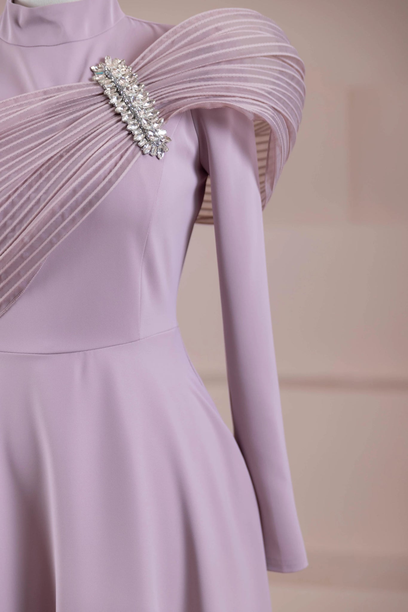 Sinetra Tesettür Abiye - FioraofDress - tesettur - abiye - Pudra - 36 - hijab - evening - dress