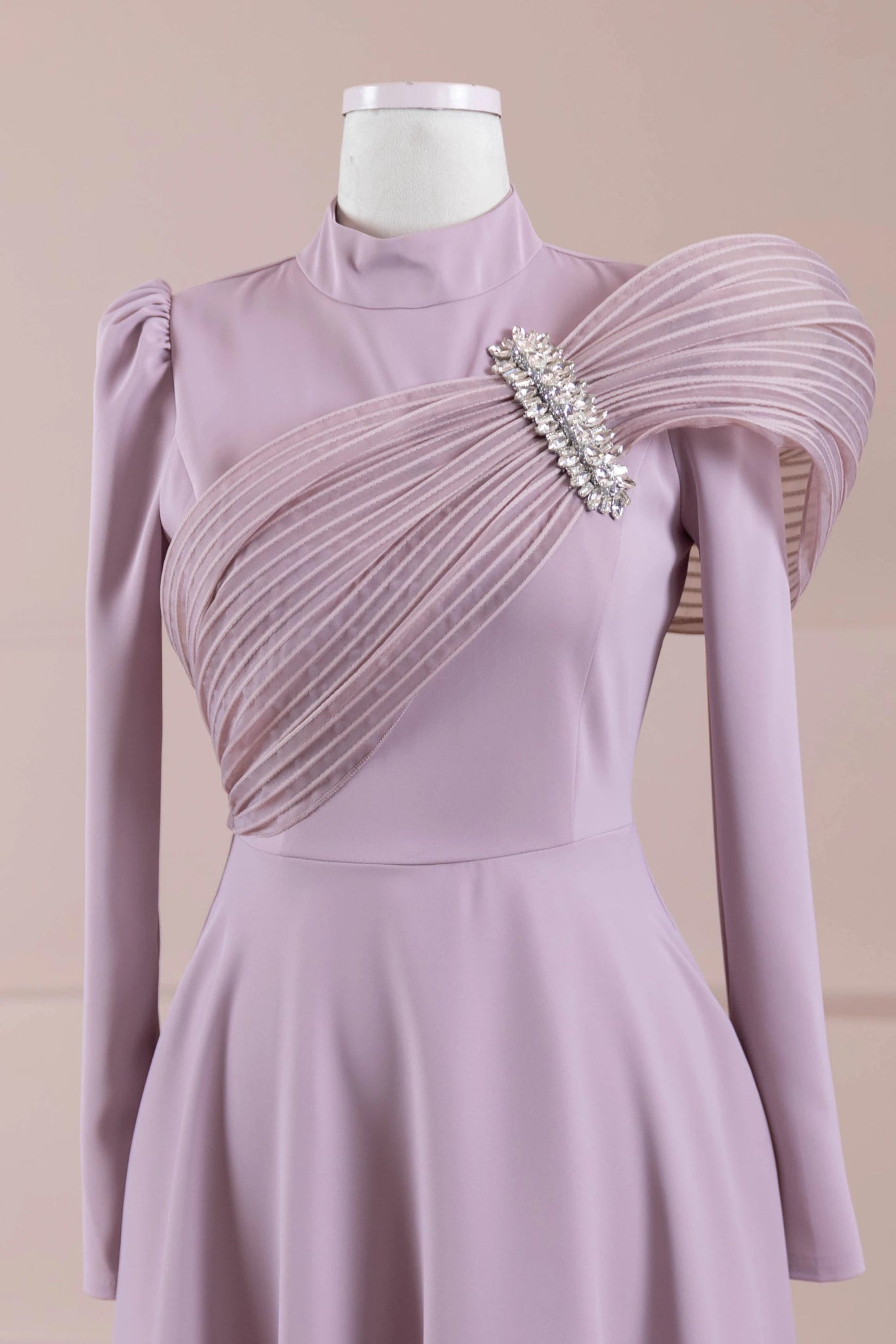 Sinetra Tesettür Abiye - FioraofDress - tesettur - abiye - Pudra - 36 - hijab - evening - dress