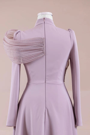 Sinetra Tesettür Abiye - FioraofDress - tesettur - abiye - Pudra - 36 - hijab - evening - dress