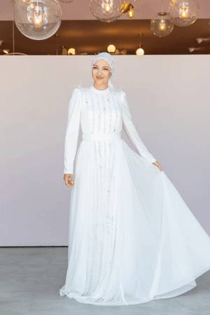 Smile Tesettür Abiye - FioraofDress - tesettur - abiye - 44 - Ekru - hijab - evening - dress