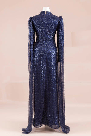 Solea Tesettür Abiye - FioraofDress - tesettur - abiye - lacivert - 38 - hijab - evening - dress