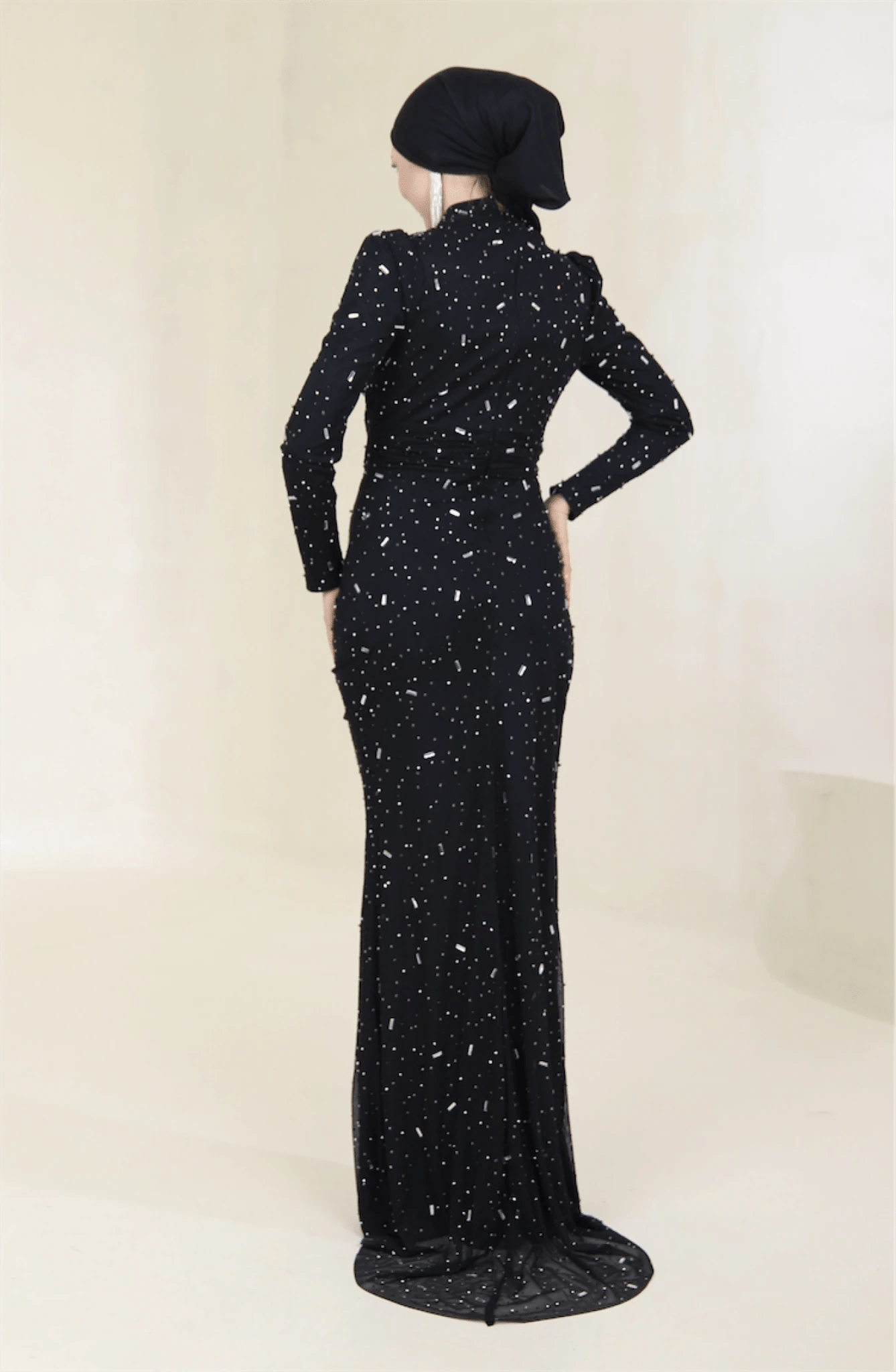 Stone Tesettür Abiye - FioraofDress - tesettur - abiye - 44 - Siyahh - hijab - evening - dress