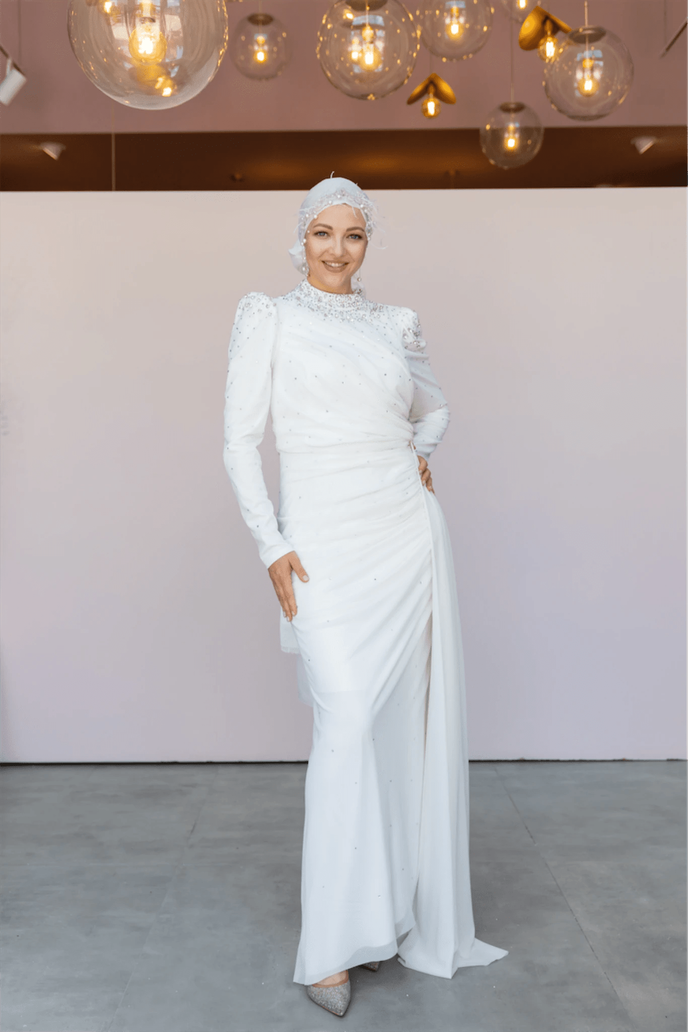 Stoneart Tesettür Abiye - FioraofDress - tesettur - abiye - 44 - Ekru - hijab - evening - dress