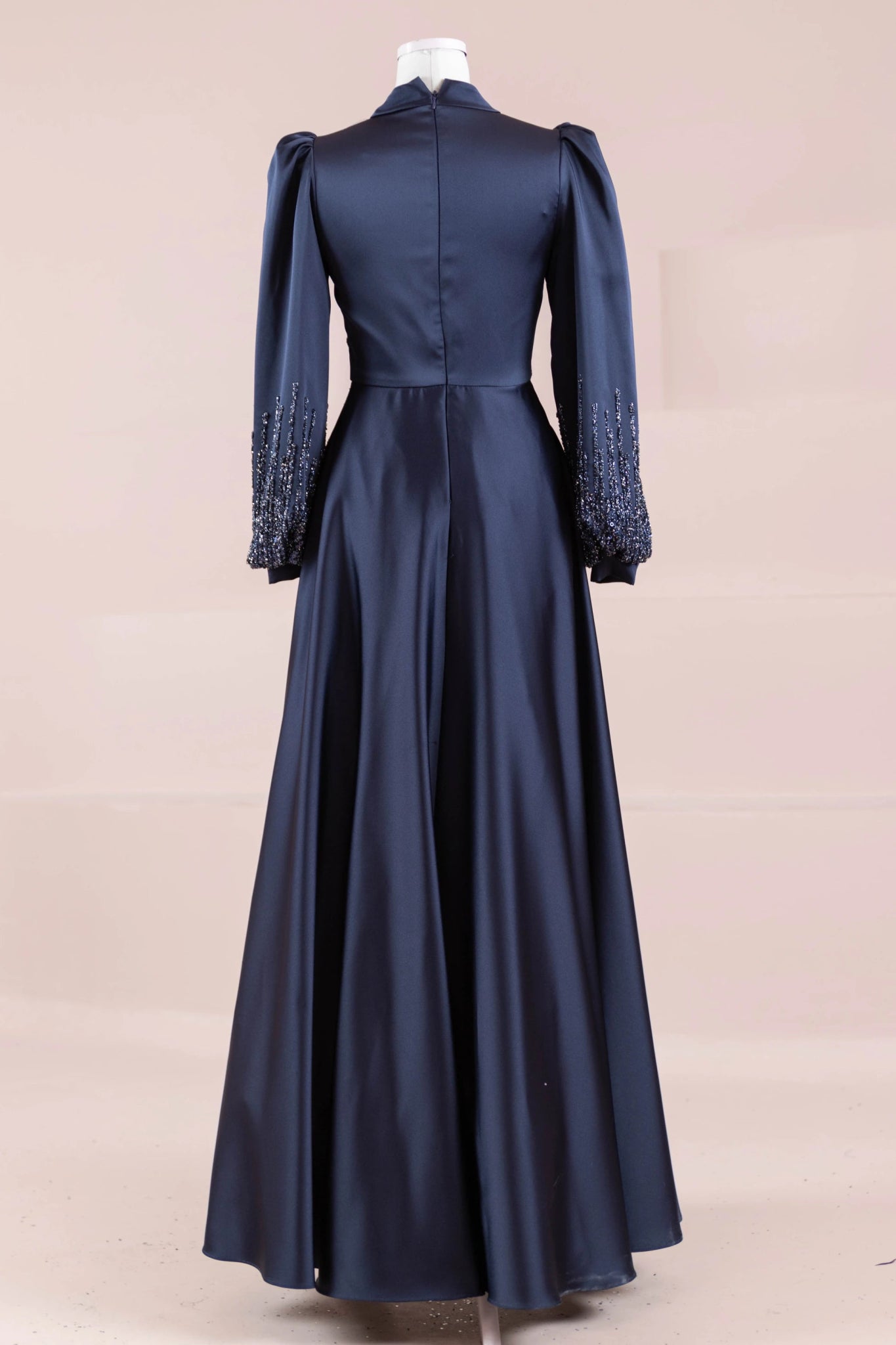 Su Abiye - FioraofDress - tesettur - abiye - 38 - LACİVERT - hijab - evening - dress