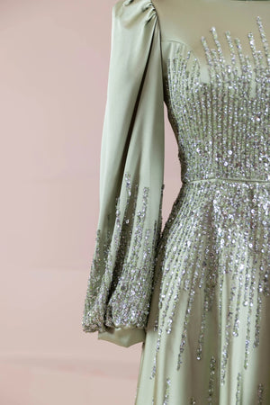 Su Abiye - FioraofDress - tesettur - abiye - 38 - mint - hijab - evening - dress