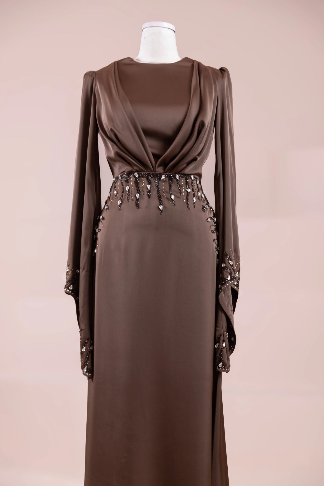Sue Tesettür Abiye - FioraofDress - tesettur - abiye - Mocha - 38 - hijab - evening - dress