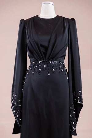 Sue Tesettür Abiye - FioraofDress - tesettur - abiye - SİYAH - 38 - hijab - evening - dress