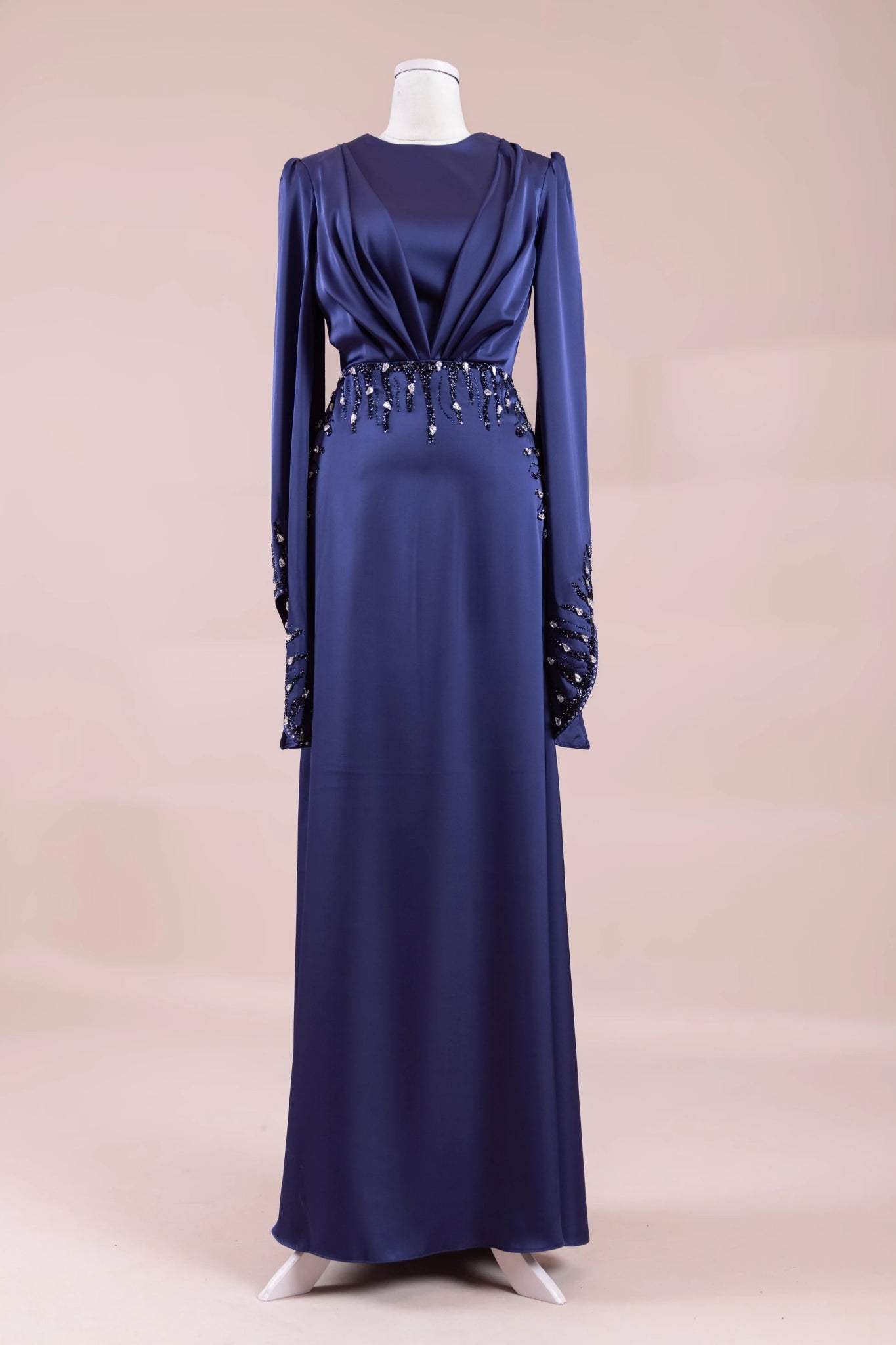Sue Tesettür Abiye - FioraofDress - tesettur - abiye - LACİVERT - 38 - hijab - evening - dress