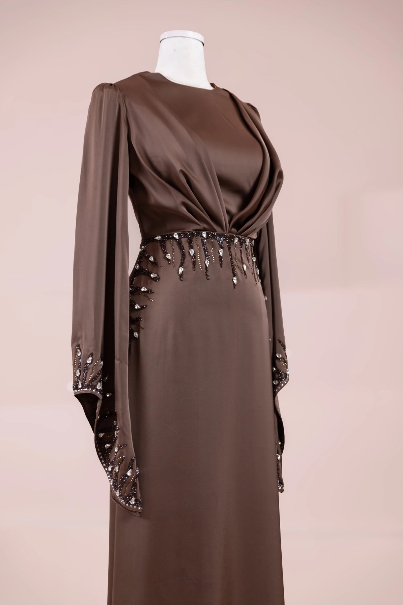 Sue Tesettür Abiye - FioraofDress - tesettur - abiye - Mocha - 38 - hijab - evening - dress