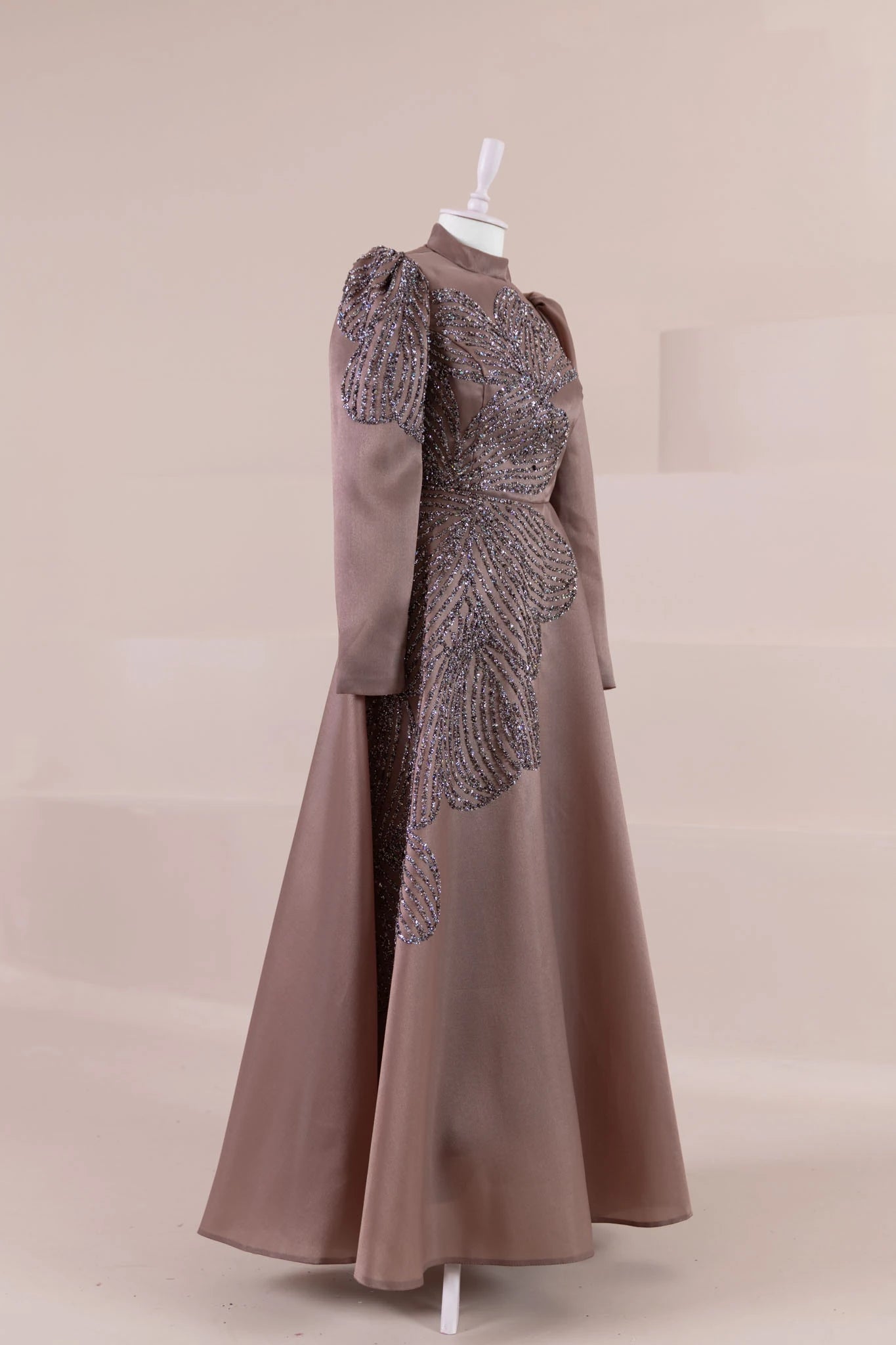 Talia Tesettür Abiye - FioraofDress - tesettur - abiye - Mocha - 38 - hijab - evening - dress