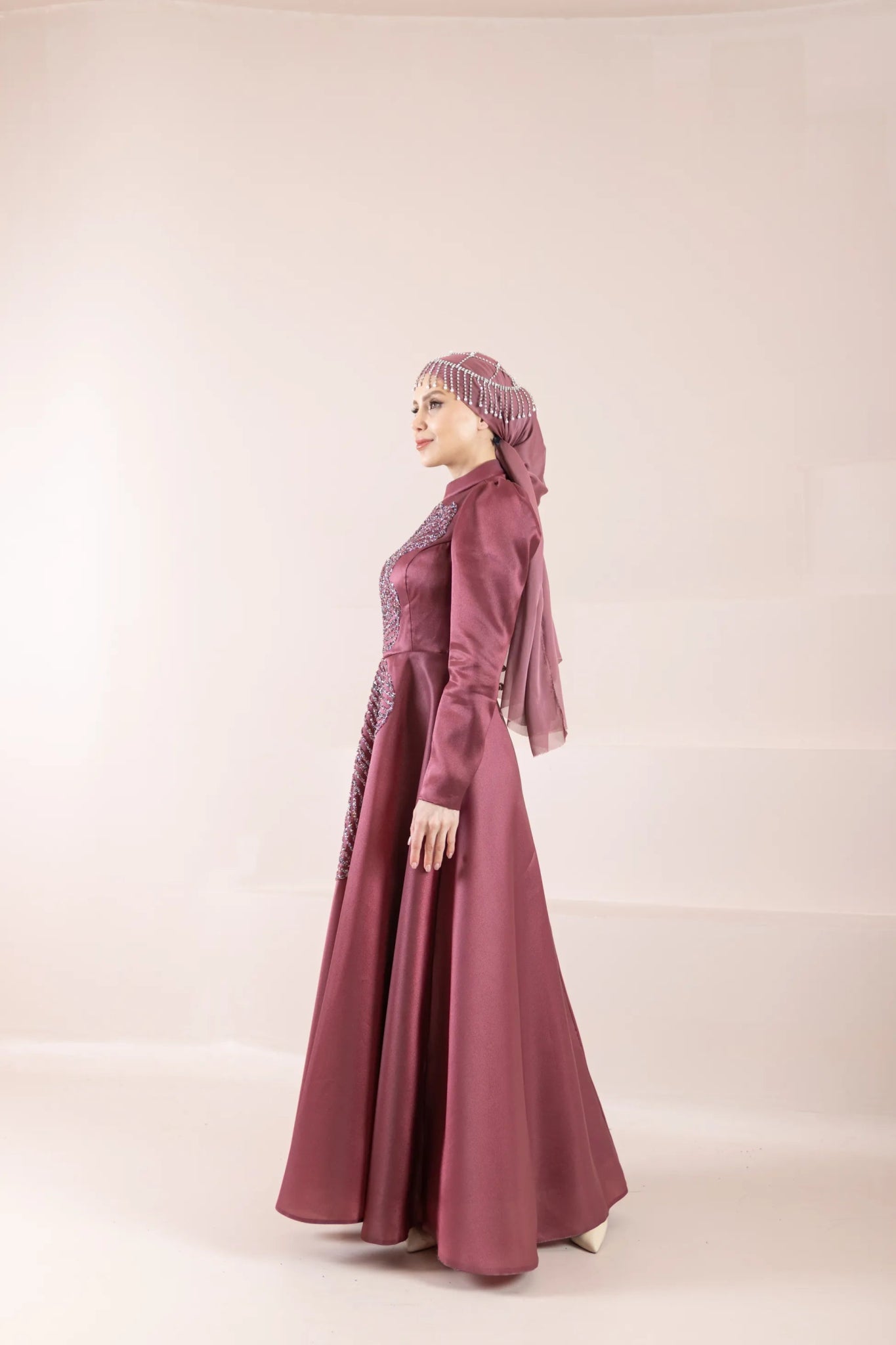 Talia Tesettür Abiye - FioraofDress - tesettur - abiye - BORDO - 38 - hijab - evening - dress