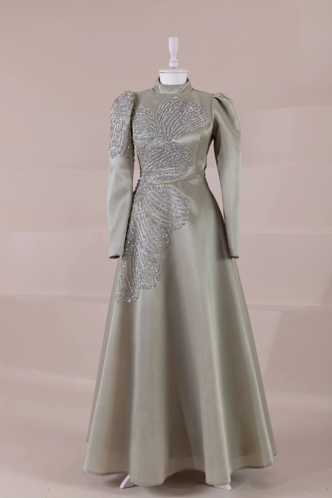 Talia Tesettür Abiye - FioraofDress - tesettur - abiye - Yağı Yeşil - 38 - hijab - evening - dress