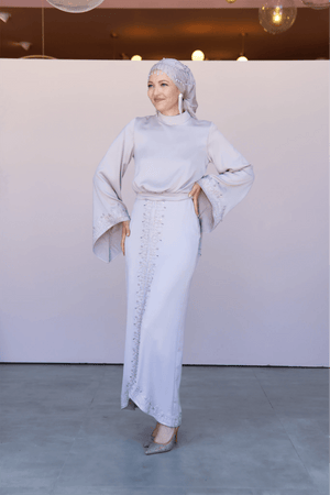 Thai Tesettür Abiye - FioraofDress - tesettur - abiye - 44 - Taş - hijab - evening - dress