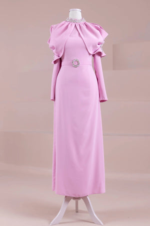 Tilu Tesettür Abiye - FioraofDress - tesettur - abiye - PEMBE - 38 - hijab - evening - dress