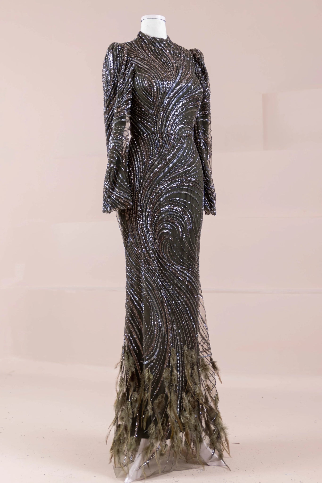 Tira Tesettür Abiye - FioraofDress - tesettur - abiye - HAKİ - 38 - hijab - evening - dress