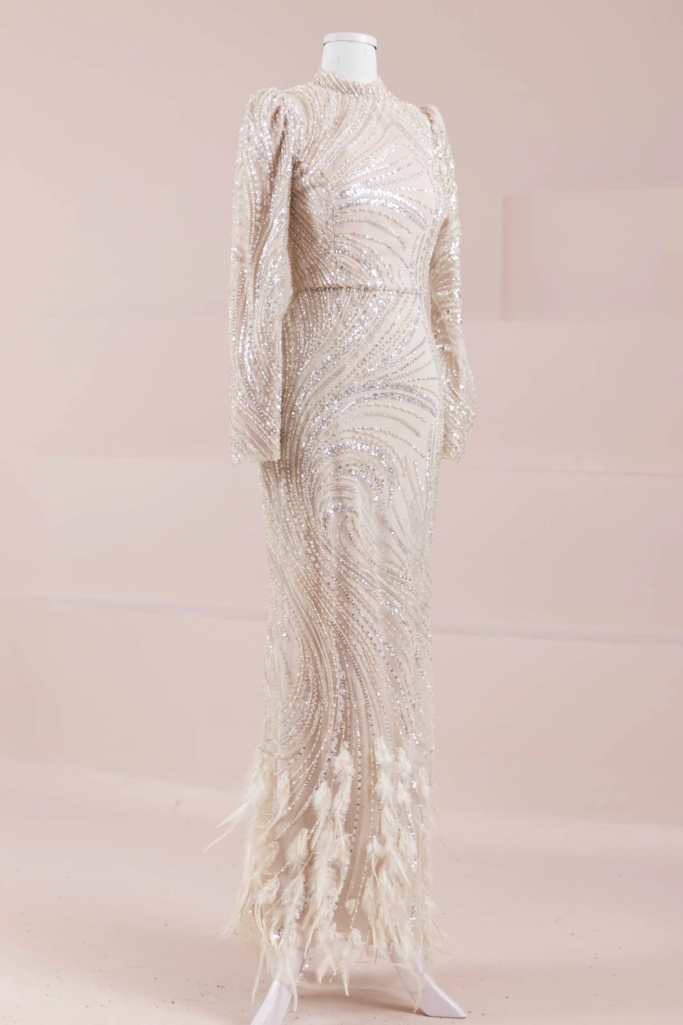 Tira Tesettür Abiye - FioraofDress - tesettur - abiye - BEJ - 38 - hijab - evening - dress