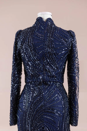 Tira Tesettür Abiye - FioraofDress - tesettur - abiye - lacivert - 38 - hijab - evening - dress