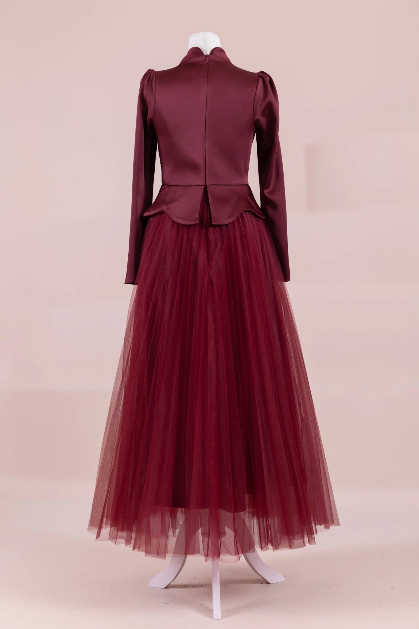 Tuéra Tesettür Abiye - FioraofDress - tesettur - abiye - BORDO - 36 - hijab - evening - dress