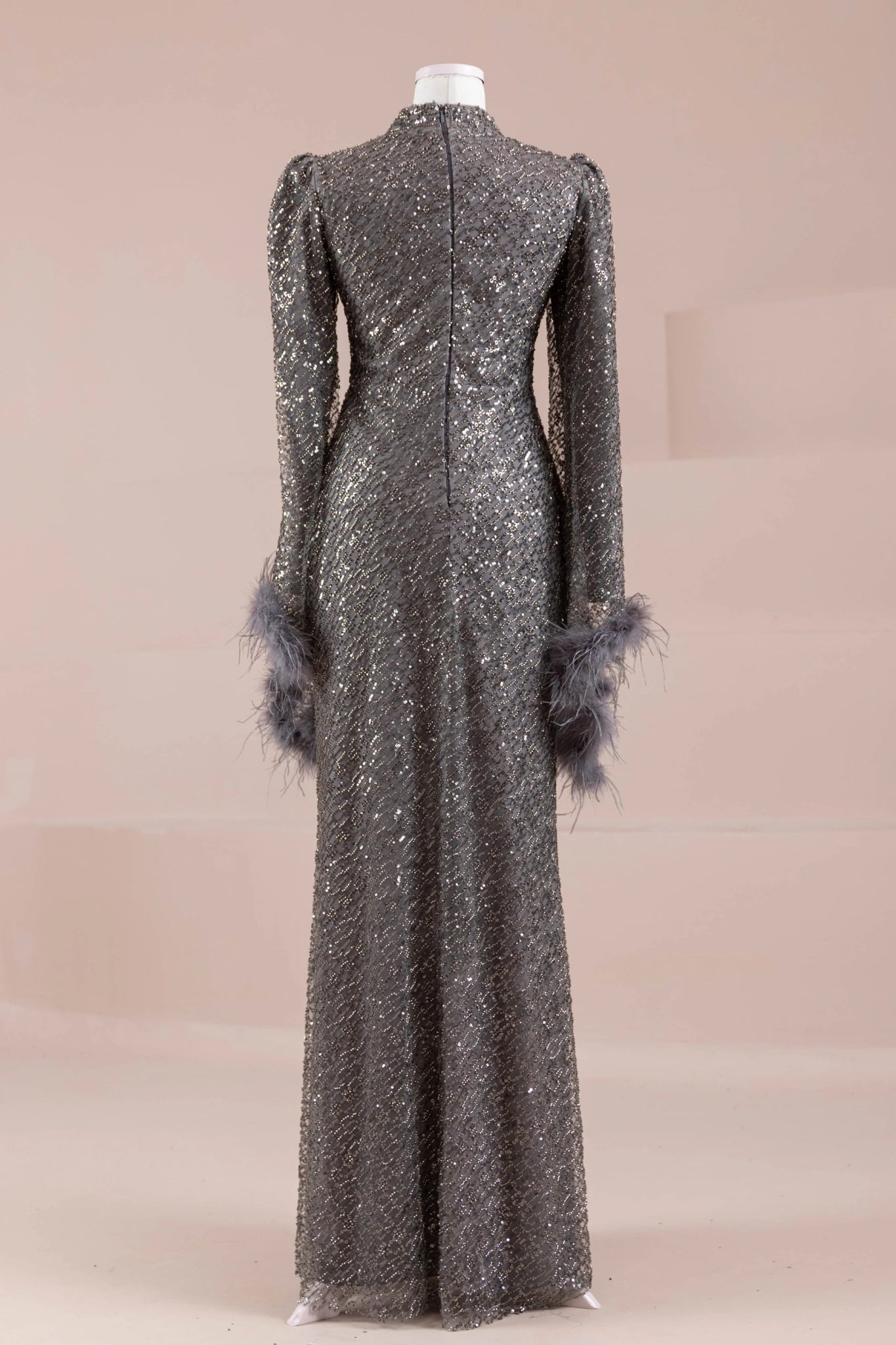 Tula Tesettür Abiye - FioraofDress - tesettur - abiye - gri - 38 - hijab - evening - dress