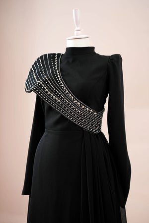 Valen Tesettür Abiye - FioraofDress - tesettur - abiye - Siyahh - 38 - hijab - evening - dress