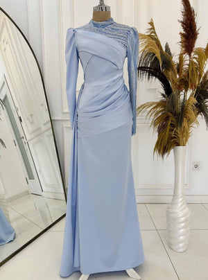 Vela Abiye - FioraofDress - tesettur - abiye - 48 - Gül Kurusu - hijab - evening - dress