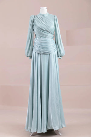 Vela Tesettür Abiye - FioraofDress - tesettur - abiye - mint yeşili - 38 - hijab - evening - dress