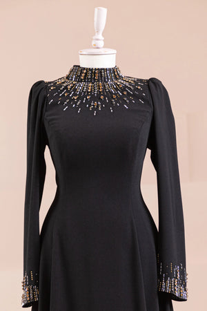 Velna Tesettür Abiye - FioraofDress - tesettur - abiye - Siyahh - 38 - hijab - evening - dress