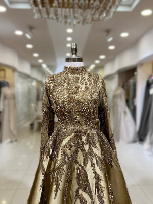 Victoria Tesettür Abiye Olive - FioraofDress - tesettur - abiye - 48 - OLİVE - hijab - evening - dress