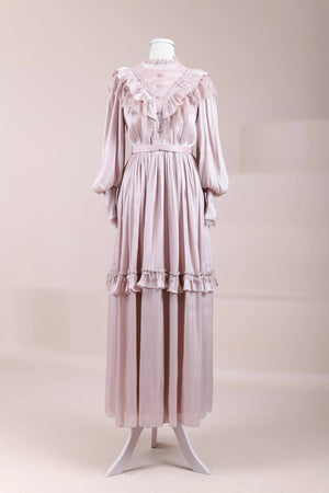 Vintage Tesettür Abiye - FioraofDress - tesettur - abiye - Pudra - 36 - hijab - evening - dress