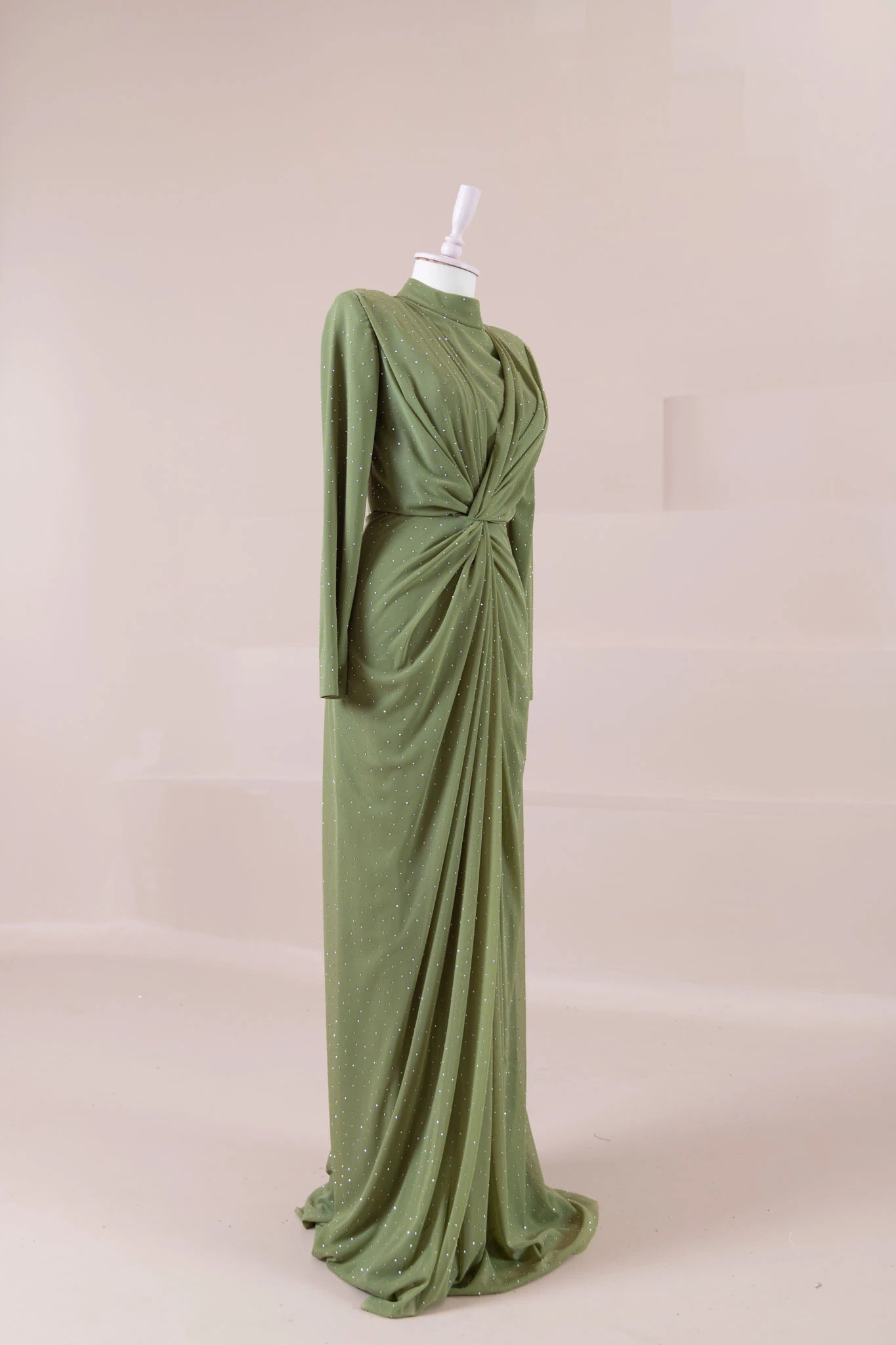 Zarif Tesettür Abiye - FioraofDress - tesettur - abiye - 44 - Yağı Yeşil - hijab - evening - dress